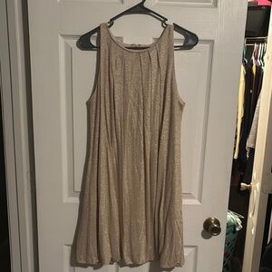 Shimmering Gold Sleeveless Dress